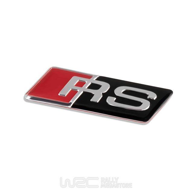 EMBLEME LOGO AUTOCOLLANT RS NOIR POUR VOLANT AUDI